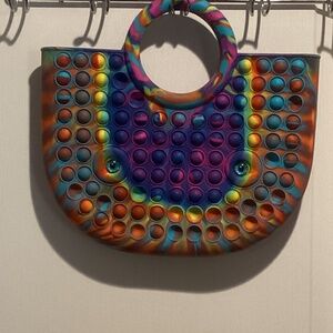 Push It Pop Fidget Toys Handbag Purse for Girls Rainbow Purse 🌈